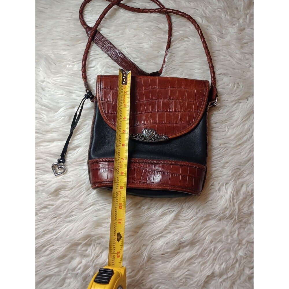 Brighton Vintage Brown Croc Leather Western Shoulder Bag No. 843895 - Picture 5 of 16